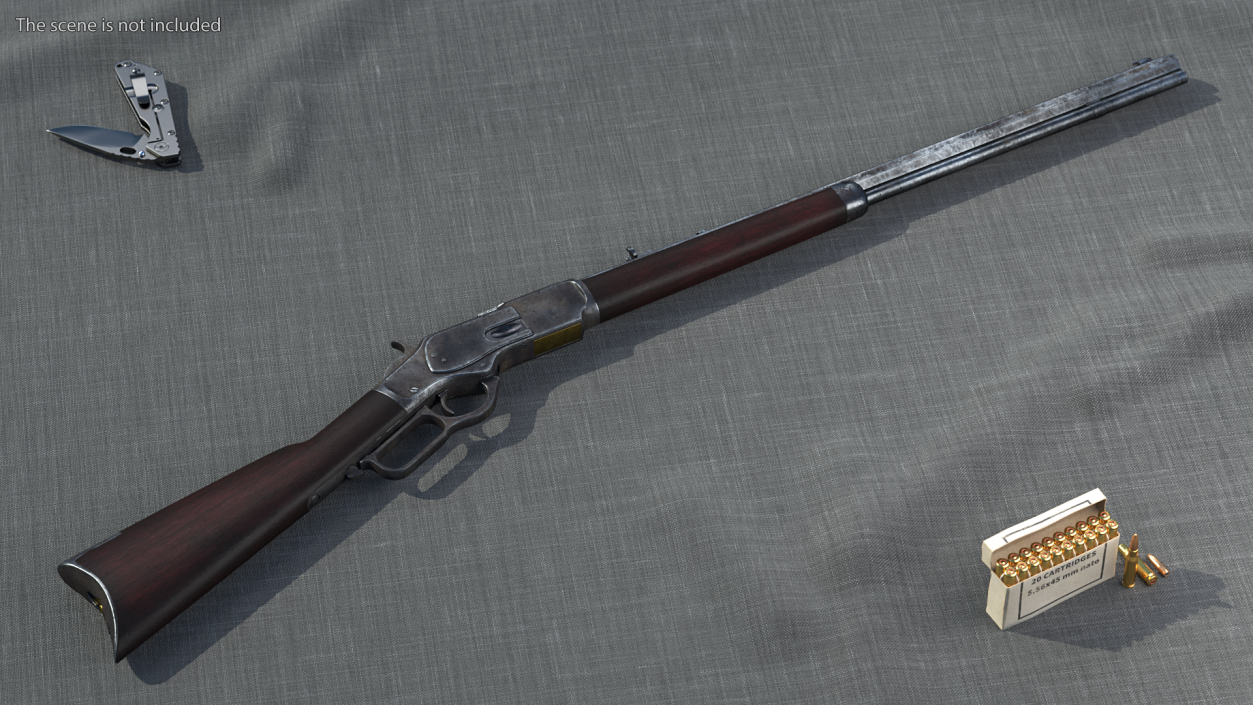 3D model Winchester Model 1873 Lever Action Rifle