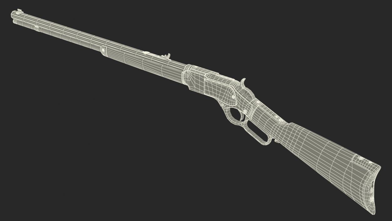 3D model Winchester Model 1873 Lever Action Rifle