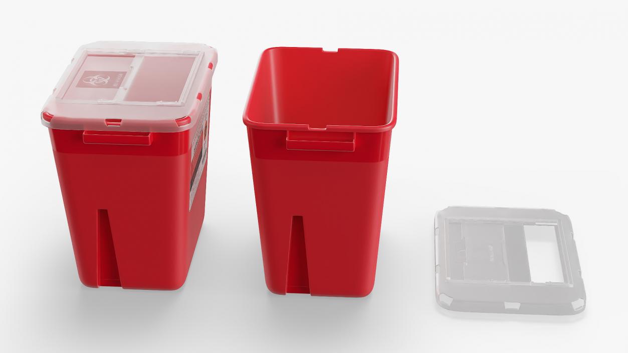 Medical Waste Disposal Container 3D