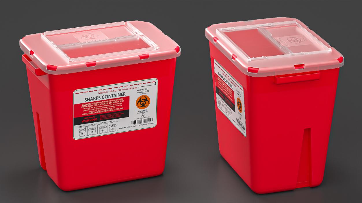 Medical Waste Disposal Container 3D