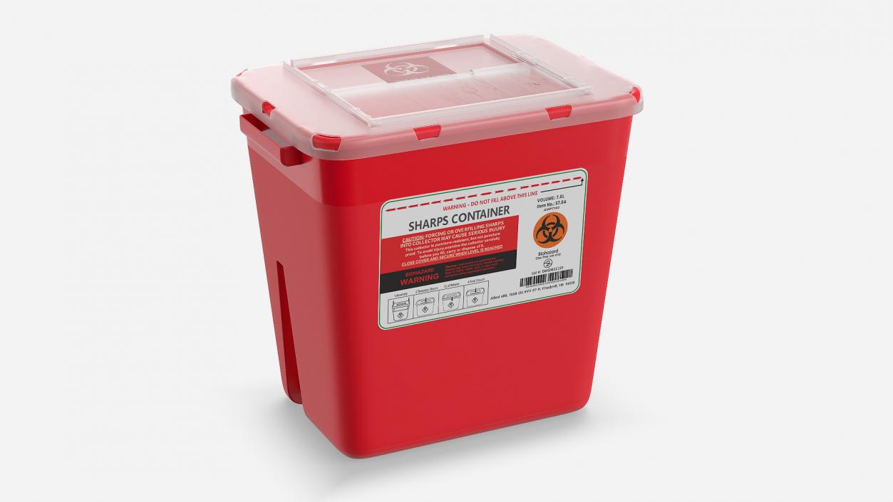 Medical Waste Disposal Container 3D