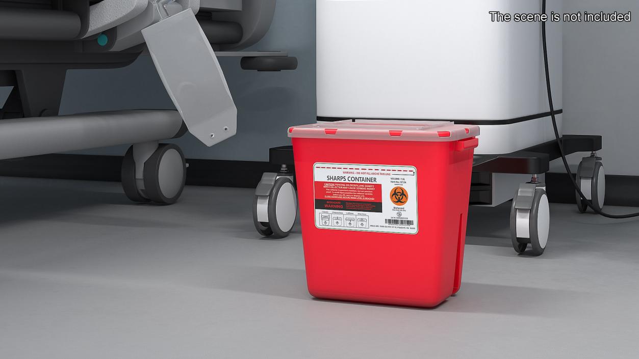 Medical Waste Disposal Container 3D