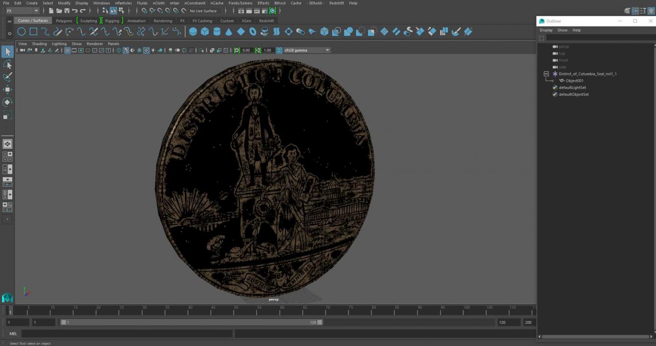 3D model District of Columbia Seal