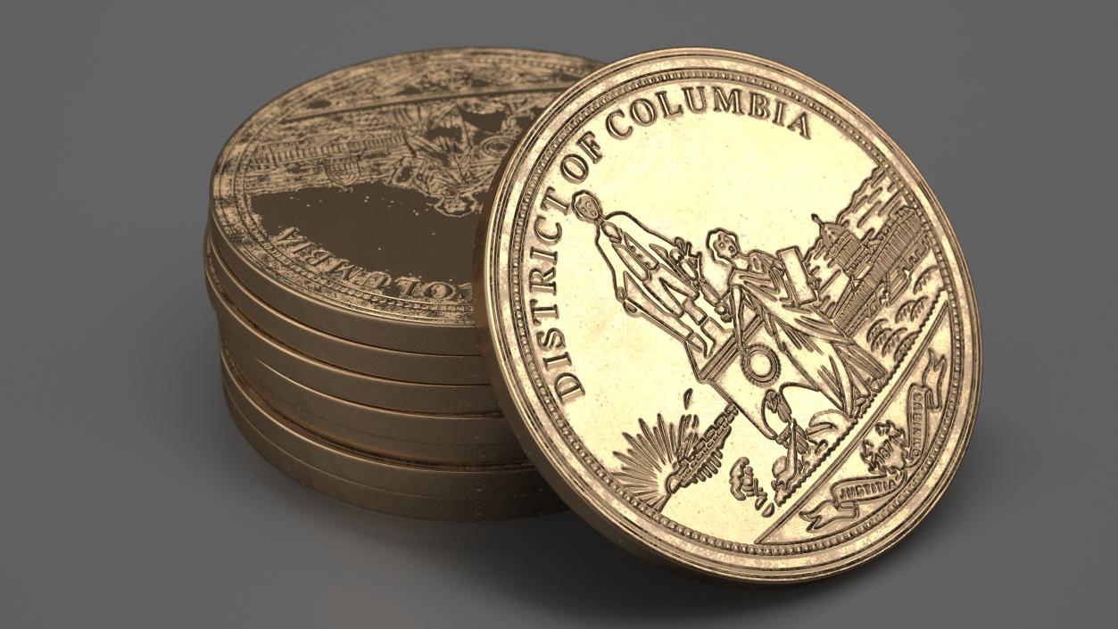 3D model District of Columbia Seal