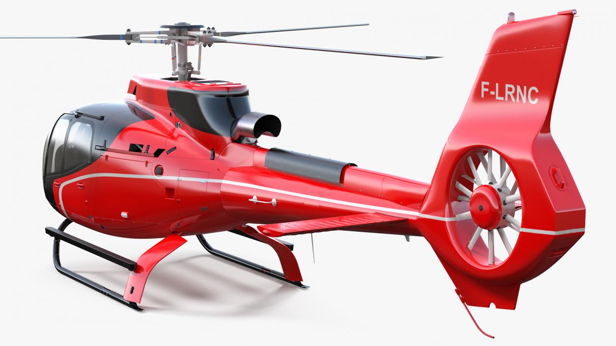 3D model Civil Helicopter Airbus H130 Rigged