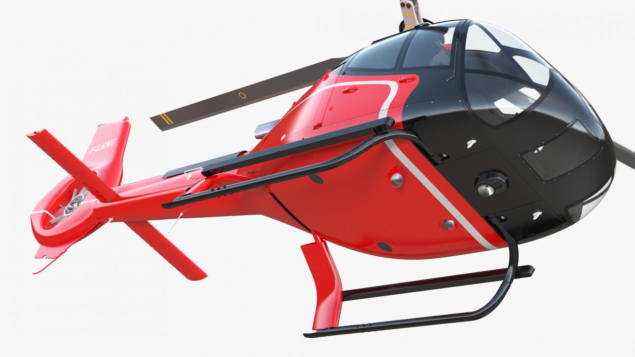 3D model Civil Helicopter Airbus H130 Rigged