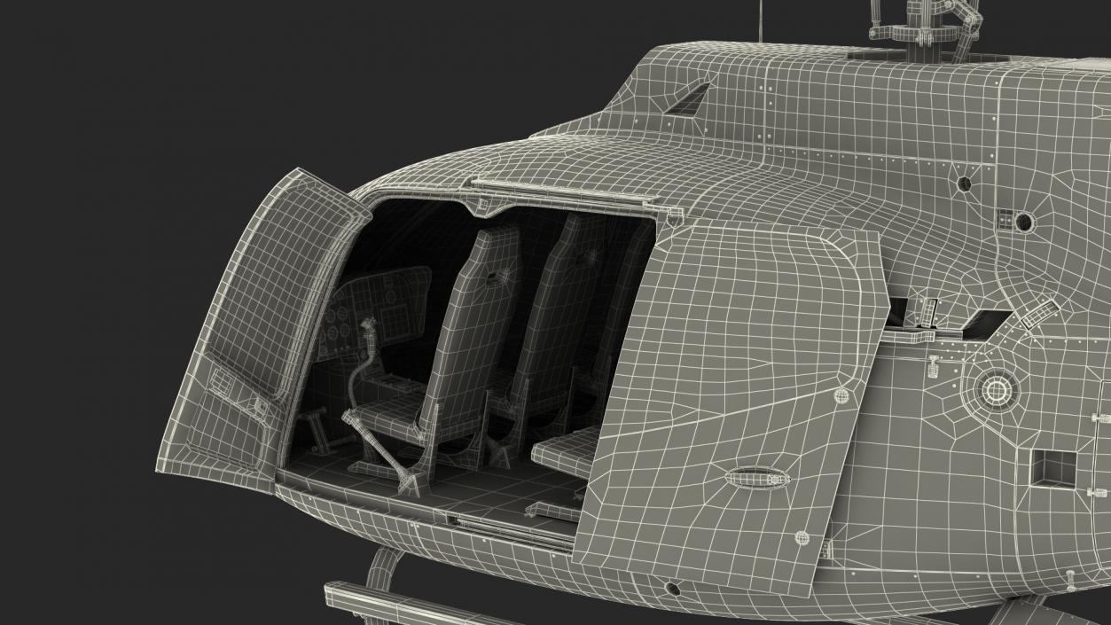 3D model Civil Helicopter Airbus H130 Rigged