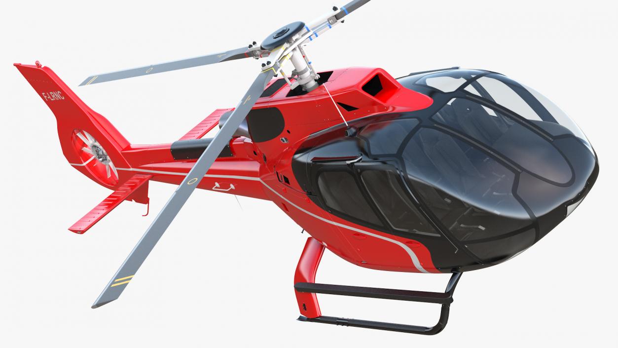 3D model Civil Helicopter Airbus H130 Rigged