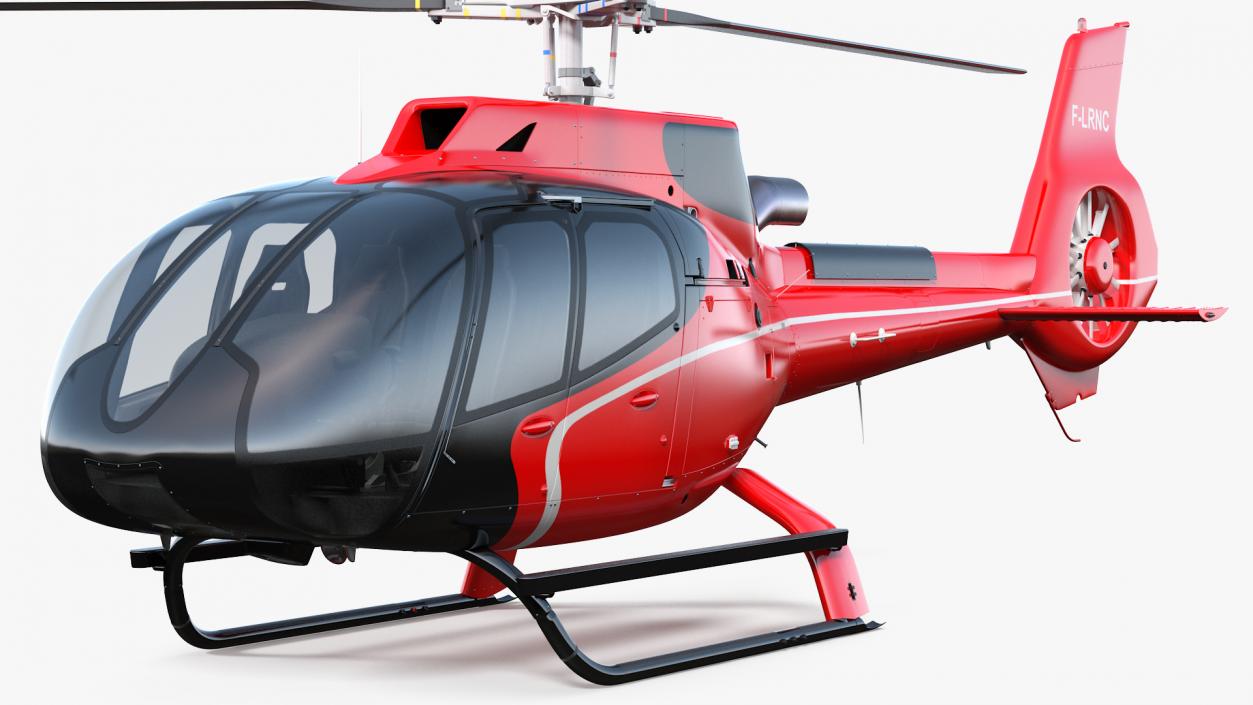 3D model Civil Helicopter Airbus H130 Rigged