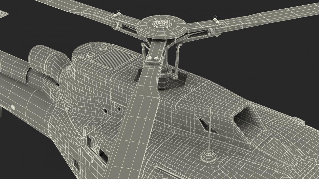 3D model Civil Helicopter Airbus H130 Rigged