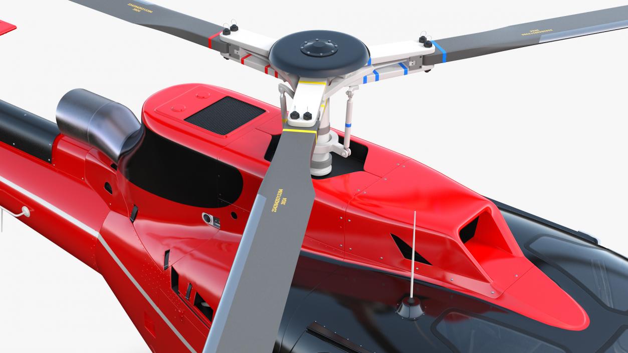 3D model Civil Helicopter Airbus H130 Rigged