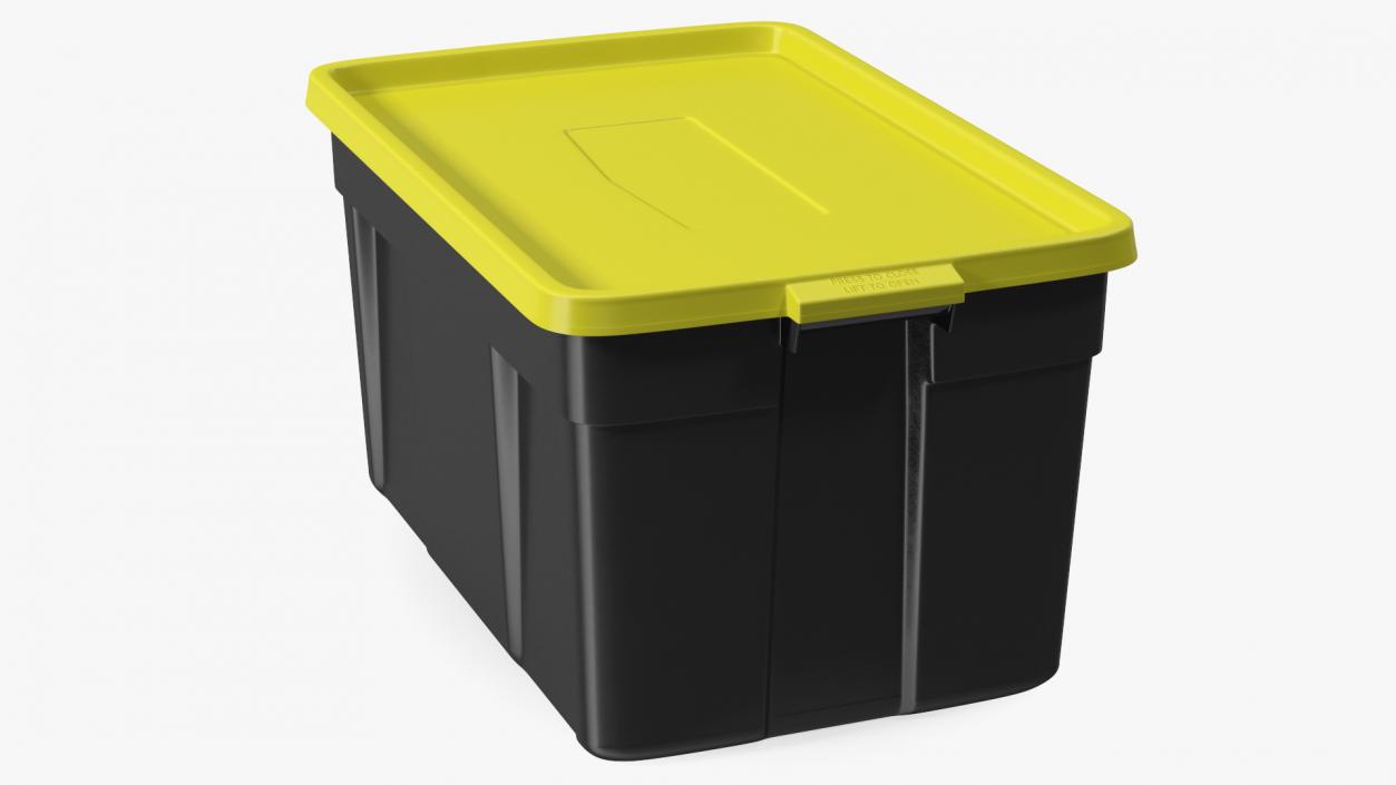 3D Rugged Storage Tote with Lid 31 Gallon model