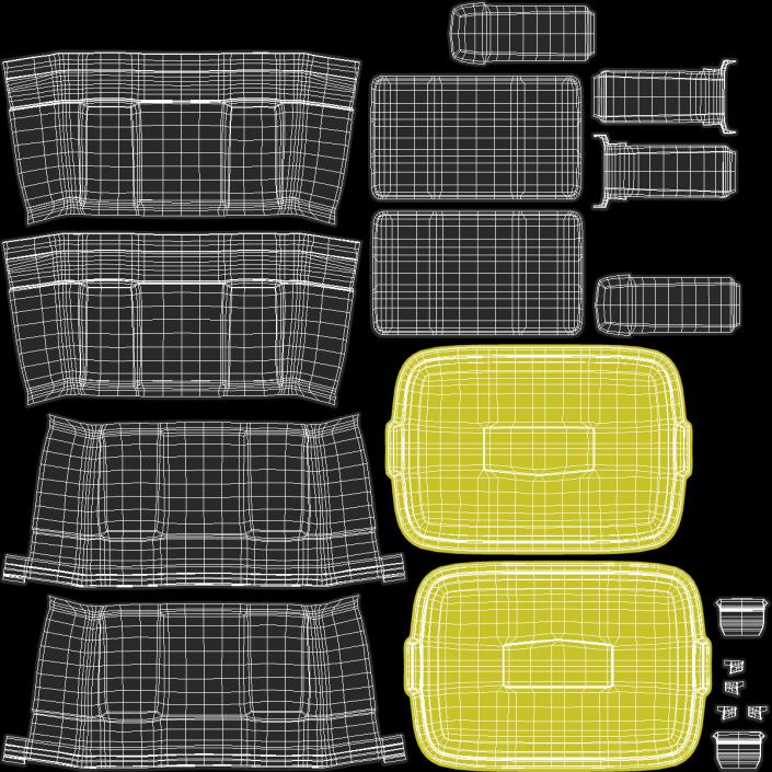 3D Rugged Storage Tote with Lid 31 Gallon model