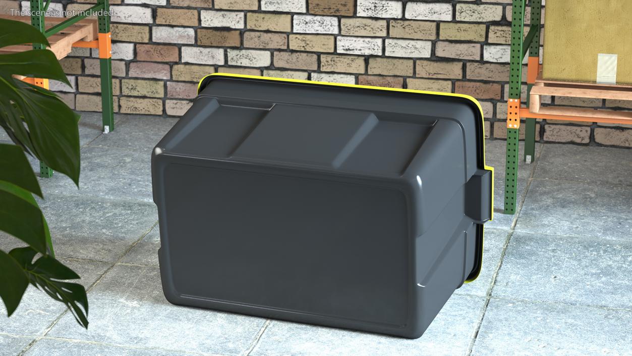 3D Rugged Storage Tote with Lid 31 Gallon model