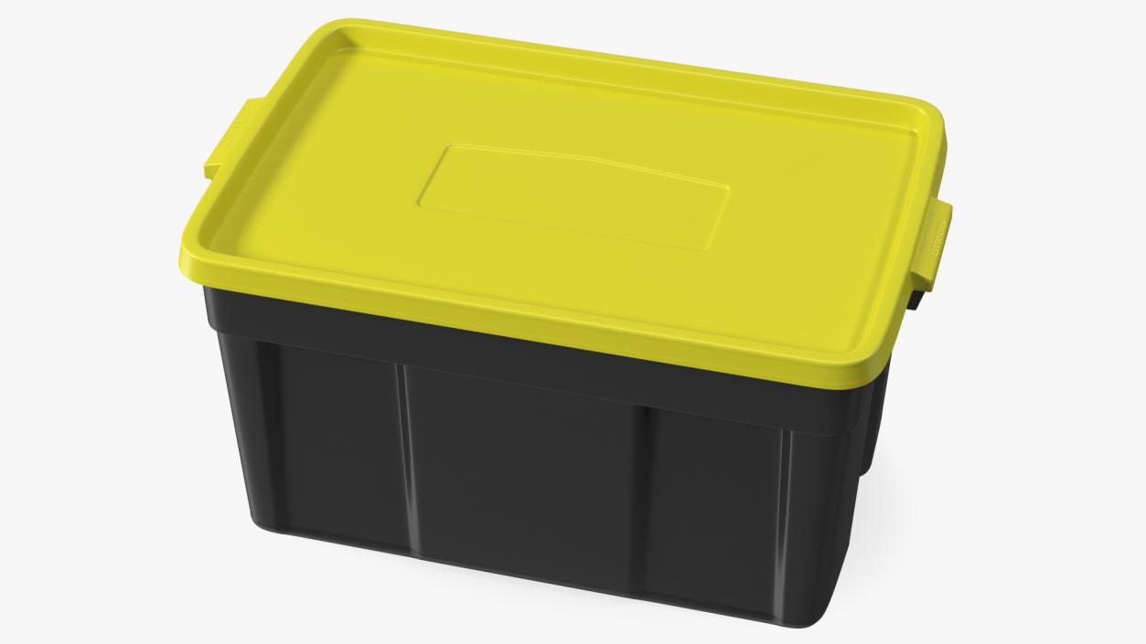 3D Rugged Storage Tote with Lid 31 Gallon model