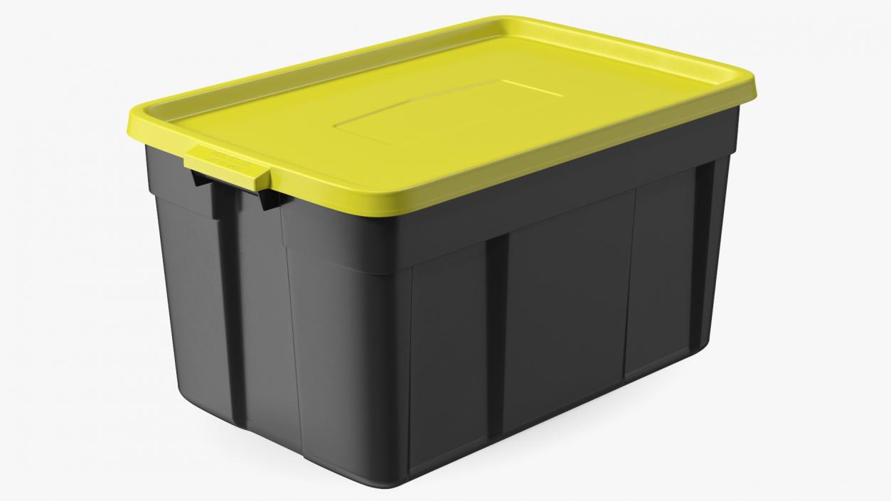 3D Rugged Storage Tote with Lid 31 Gallon model