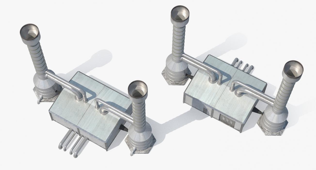 3D Geothermal Power Plant Cooling Tower