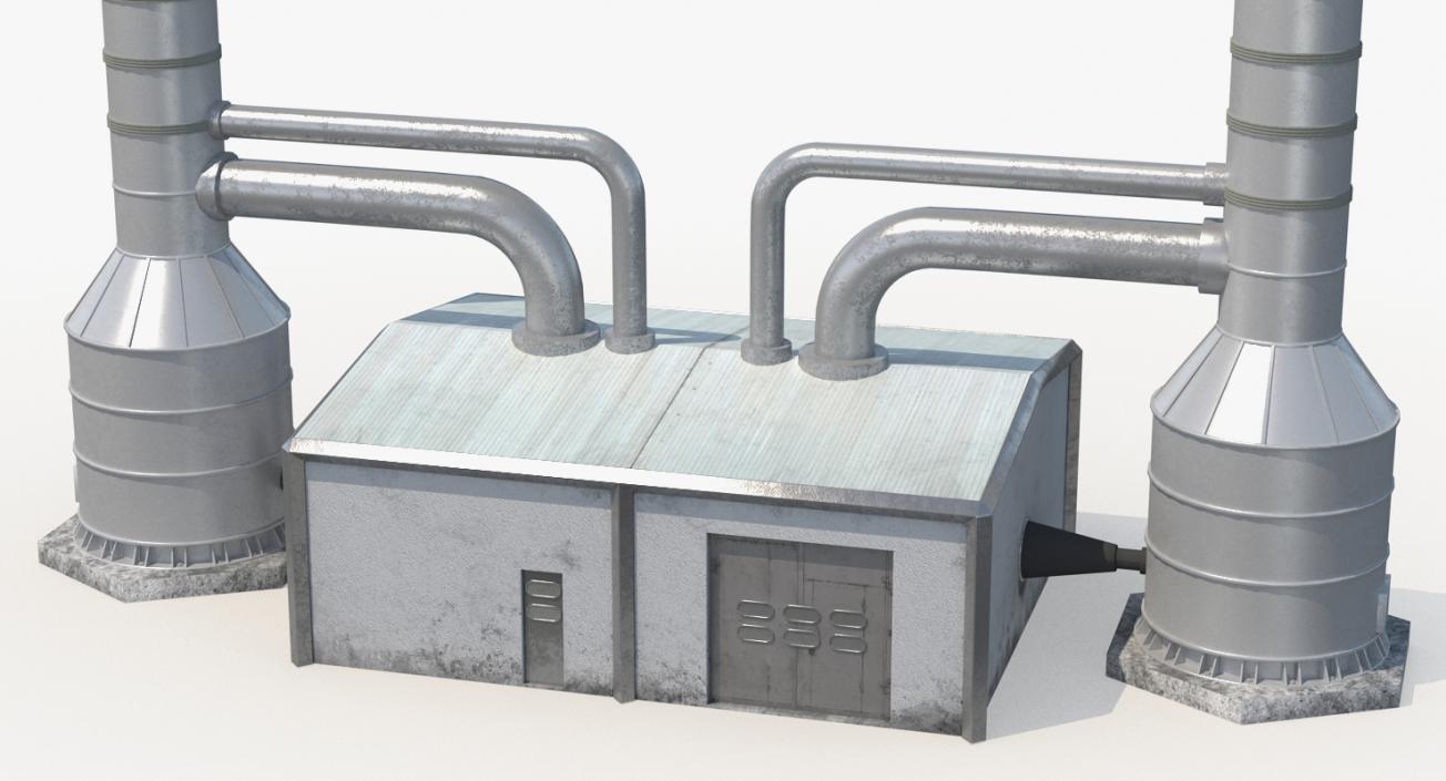 3D Geothermal Power Plant Cooling Tower