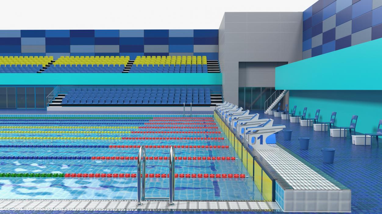 3D Olympic Swimming Pool