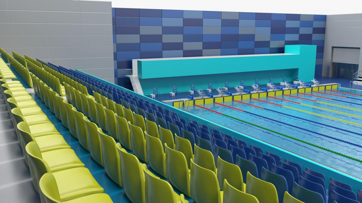 3D Olympic Swimming Pool