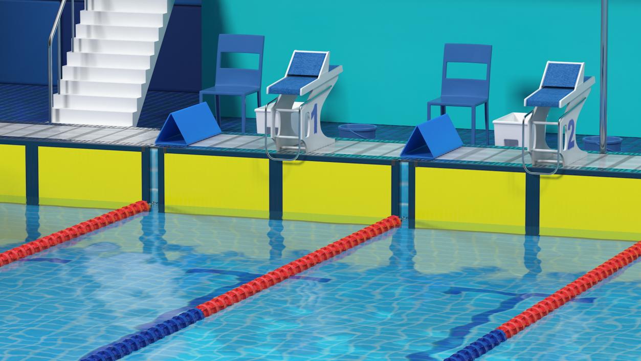 3D Olympic Swimming Pool