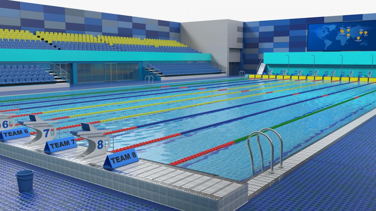 3D Olympic Swimming Pool