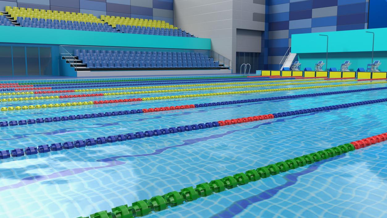 3D Olympic Swimming Pool