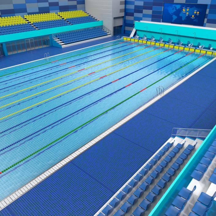 3D Olympic Swimming Pool