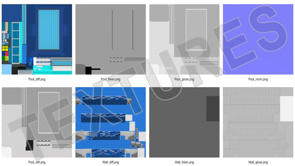 3D Olympic Swimming Pool