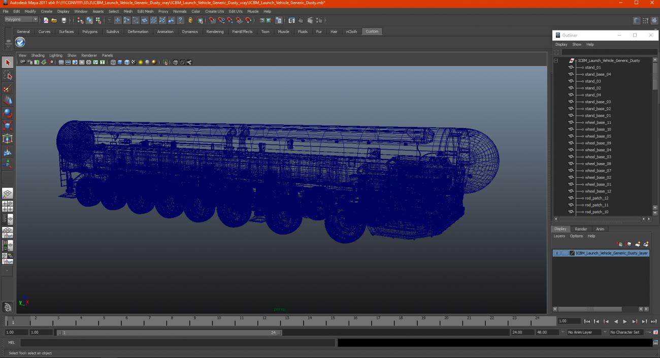 3D model ICBM Launch Vehicle Dusty