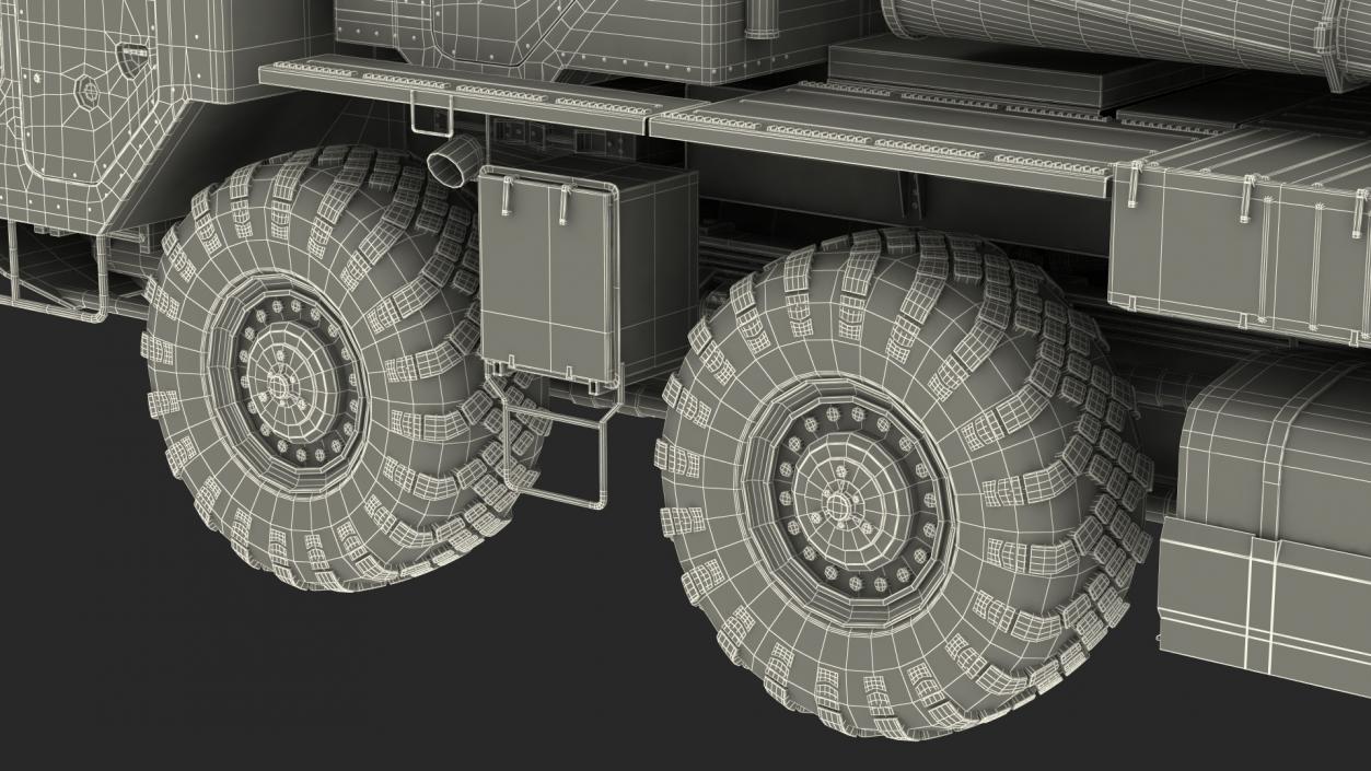 Smerch BM30 Heavy Multiple Rocket Launcher Rigged 3D model