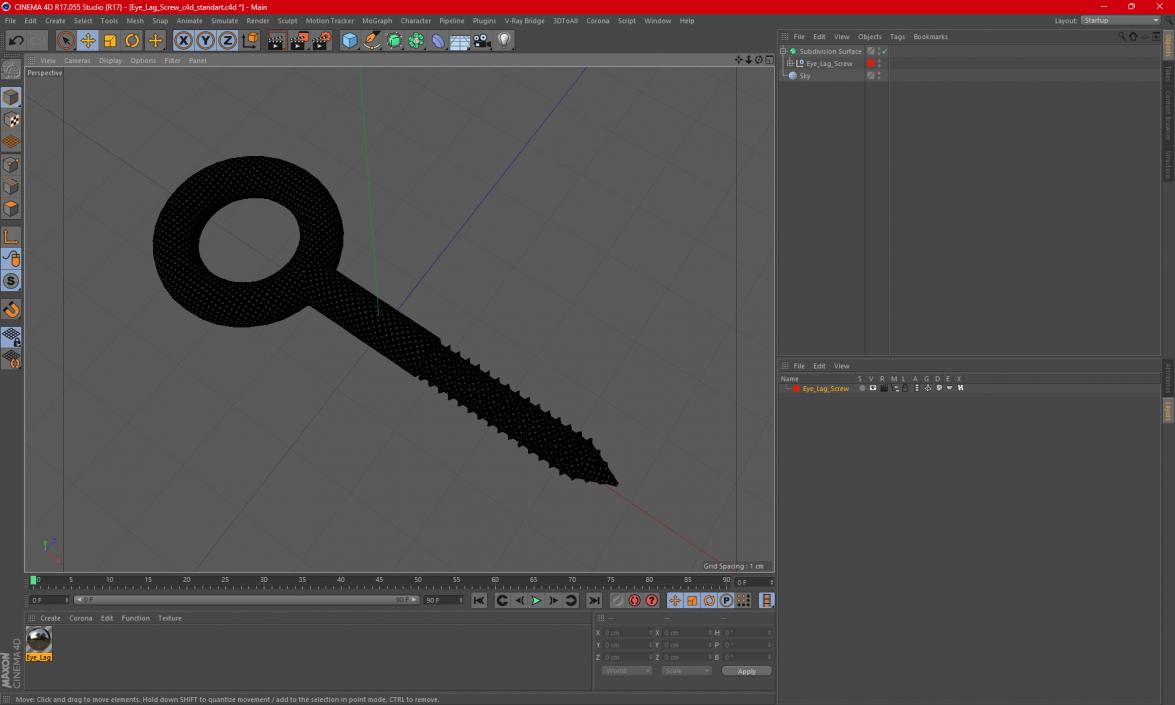 3D model Eye Lag Screw 2