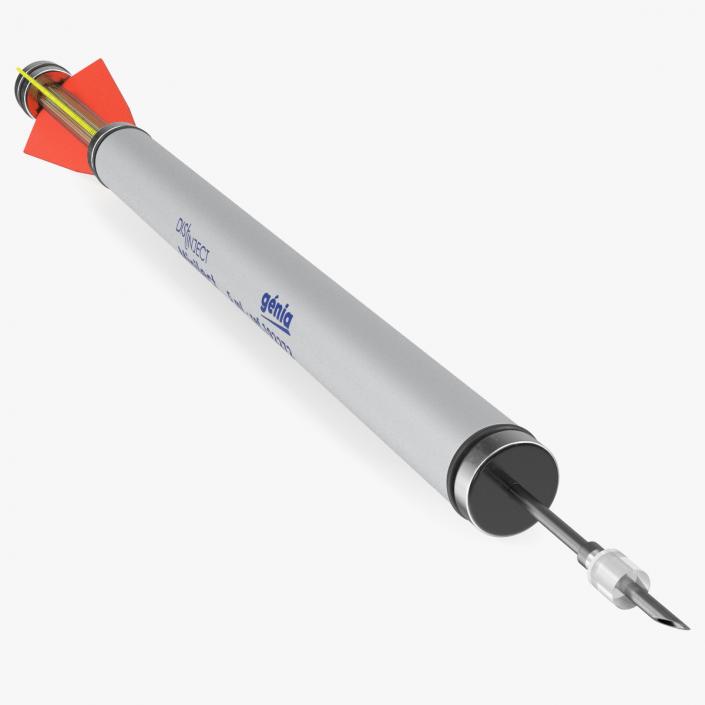 3D Aluminium Dart Syringe Genia model