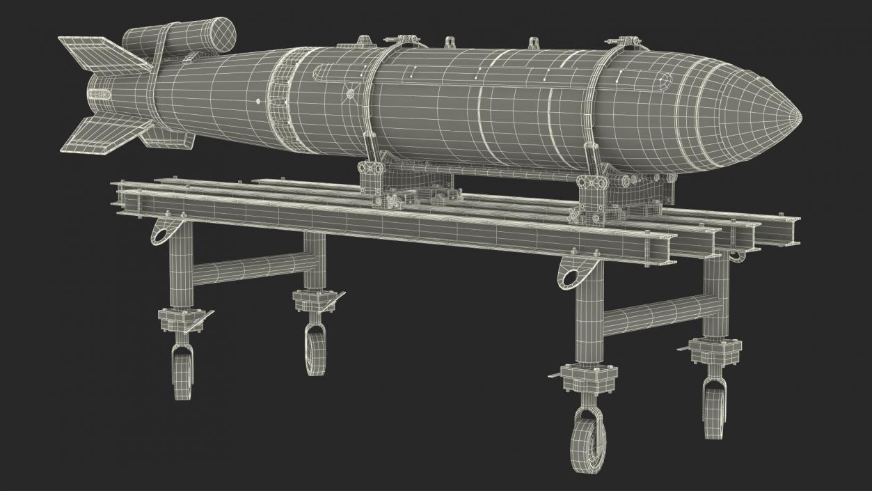 Cart with Israel Nuclear Warhead 3D