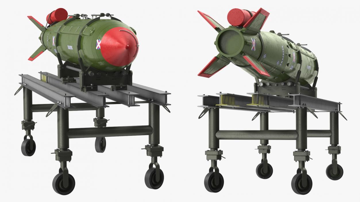 Cart with Israel Nuclear Warhead 3D