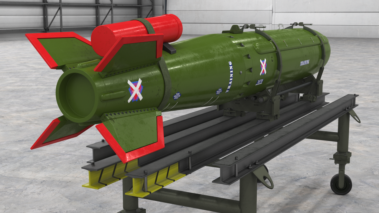 Cart with Israel Nuclear Warhead 3D