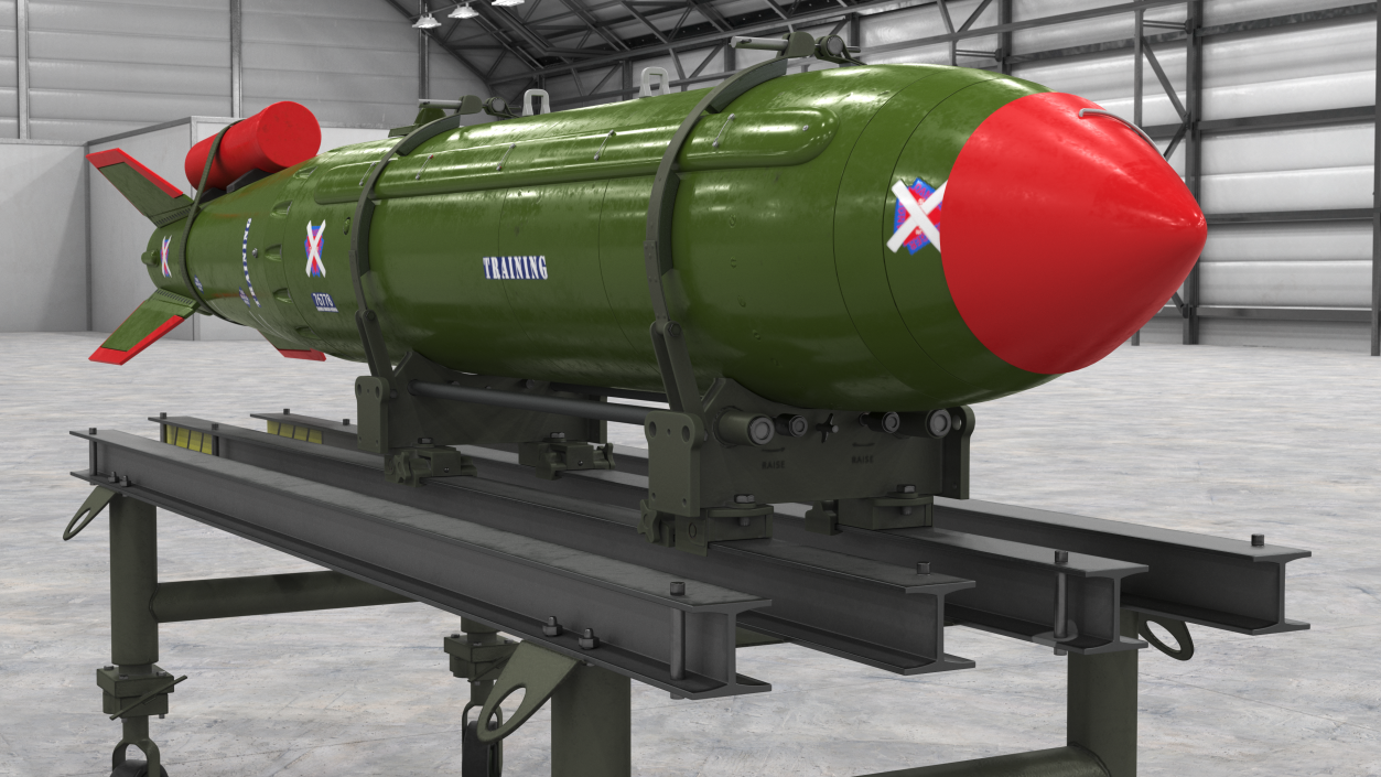 Cart with Israel Nuclear Warhead 3D