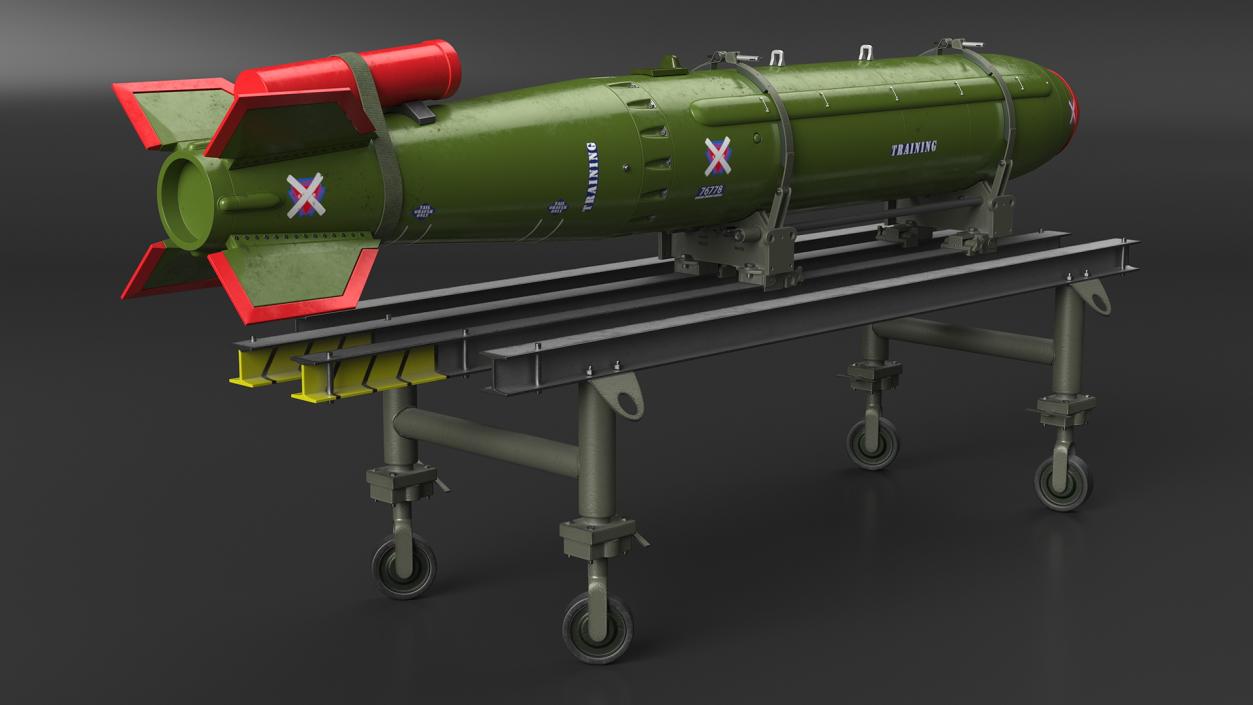 Cart with Israel Nuclear Warhead 3D