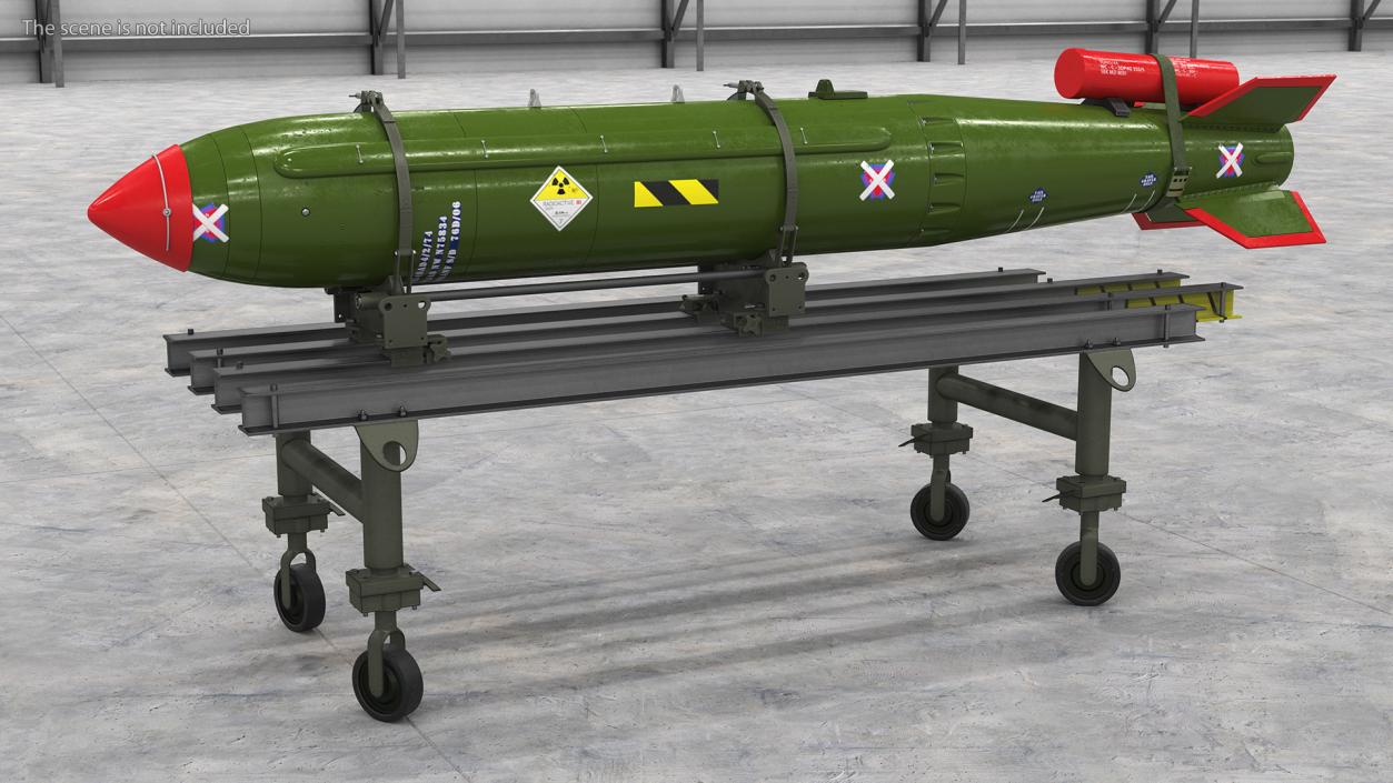 Cart with Israel Nuclear Warhead 3D