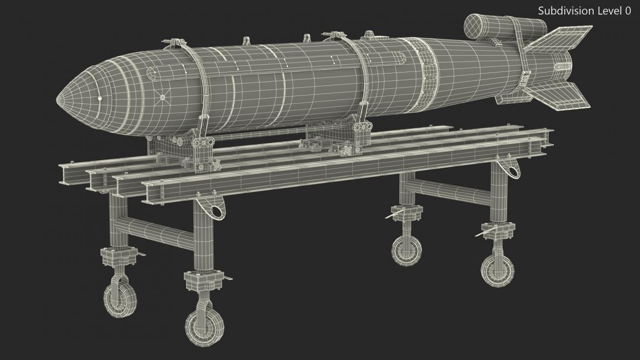 Cart with Israel Nuclear Warhead 3D