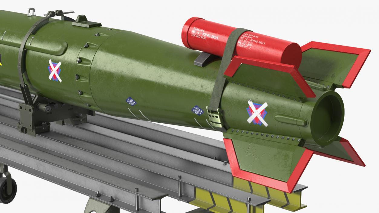 Cart with Israel Nuclear Warhead 3D