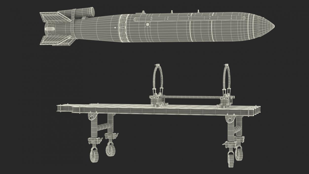 Cart with Israel Nuclear Warhead 3D