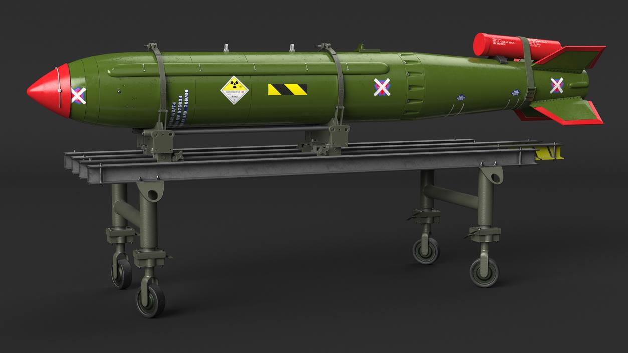 Cart with Israel Nuclear Warhead 3D