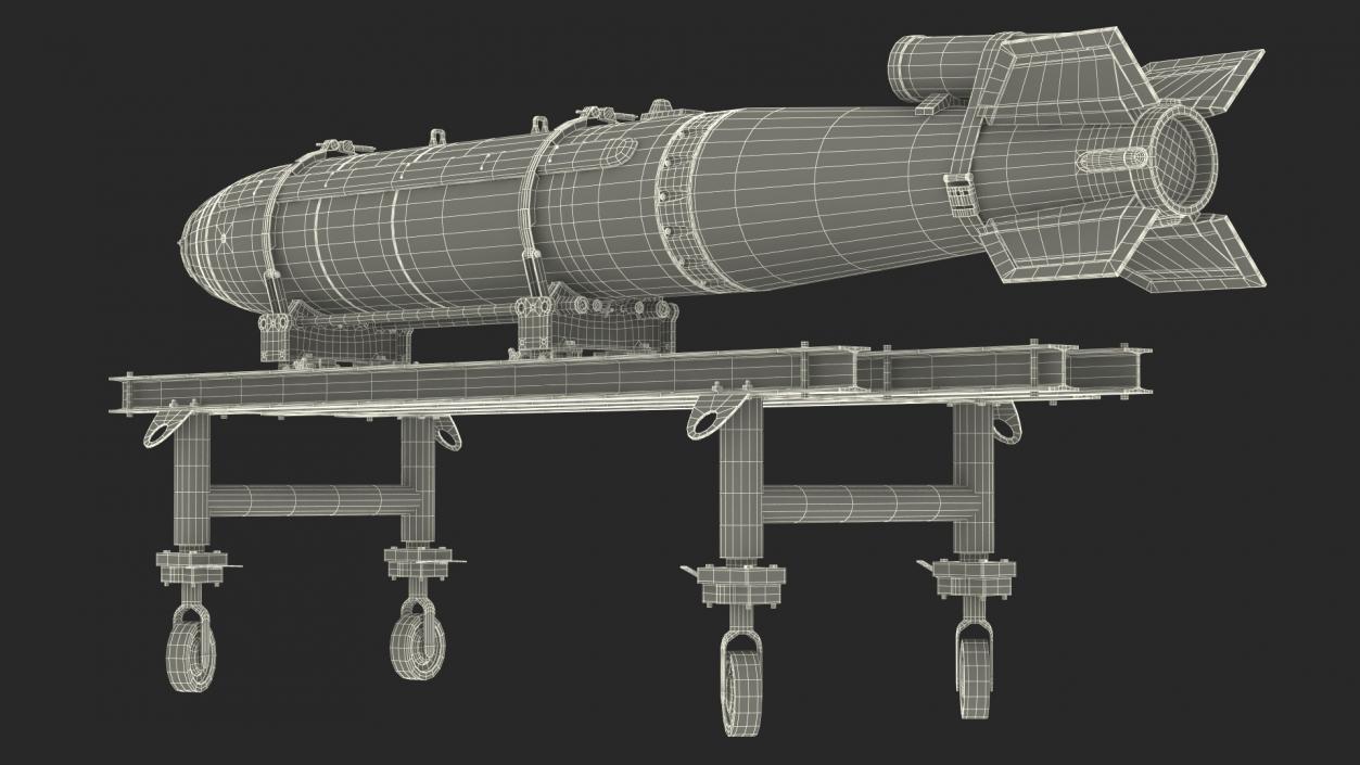 Cart with Israel Nuclear Warhead 3D