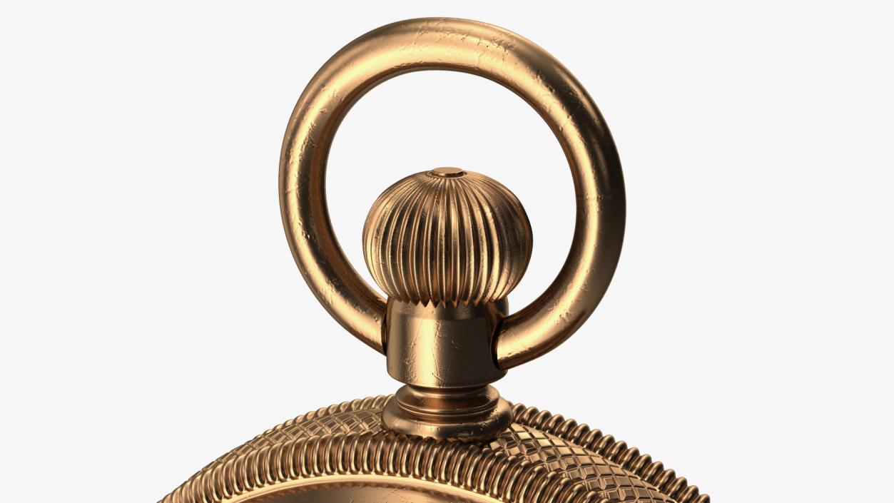 3D Vintage Brass Pocket Watch Closed model