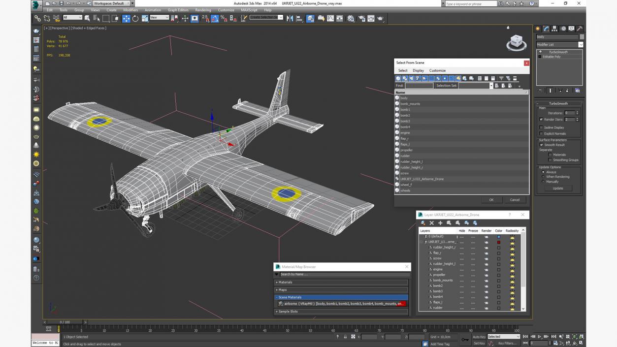 3D UKRJET UJ22 Airborne Drone