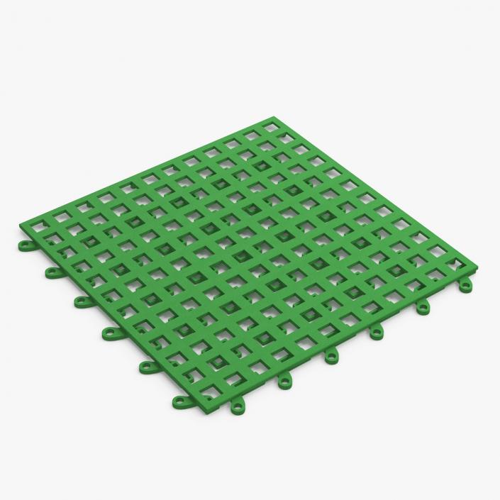 PVC Floor Mat Piece Green 2 3D