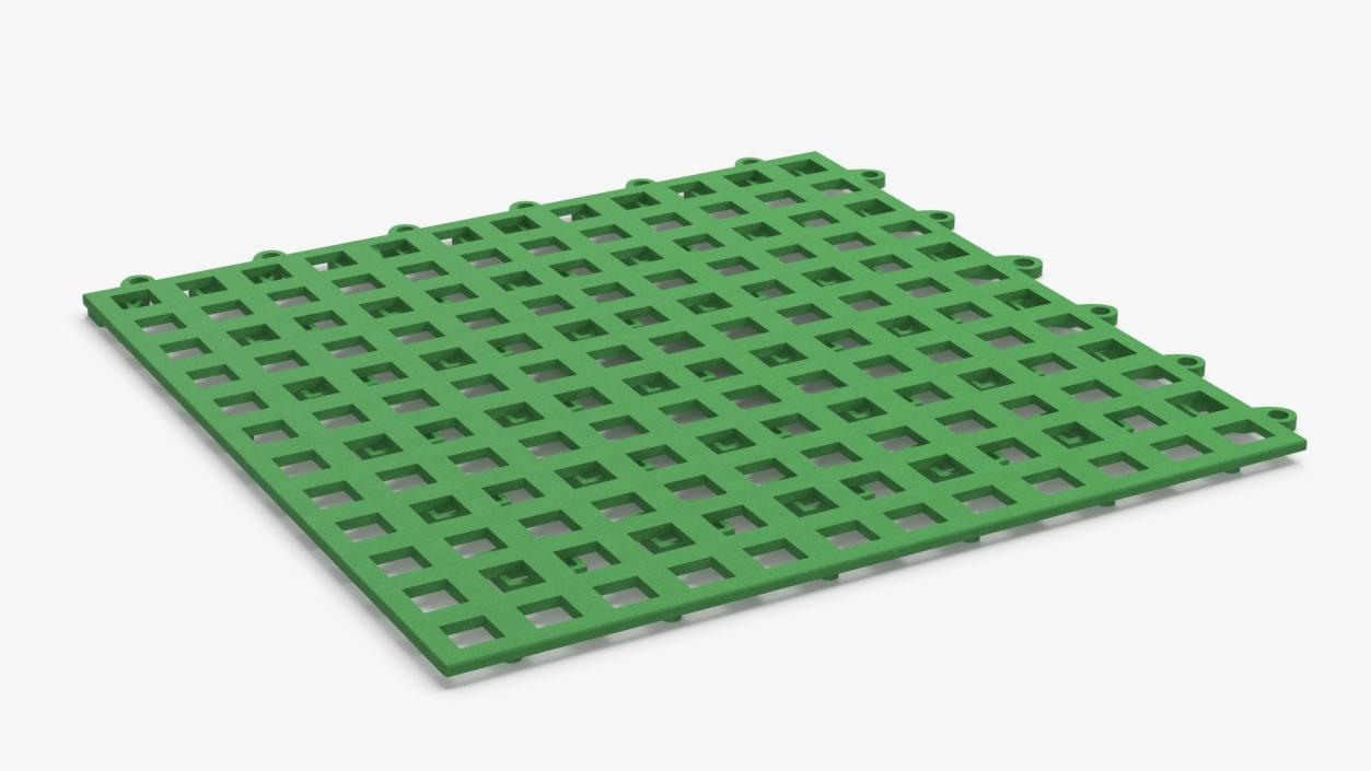 PVC Floor Mat Piece Green 2 3D