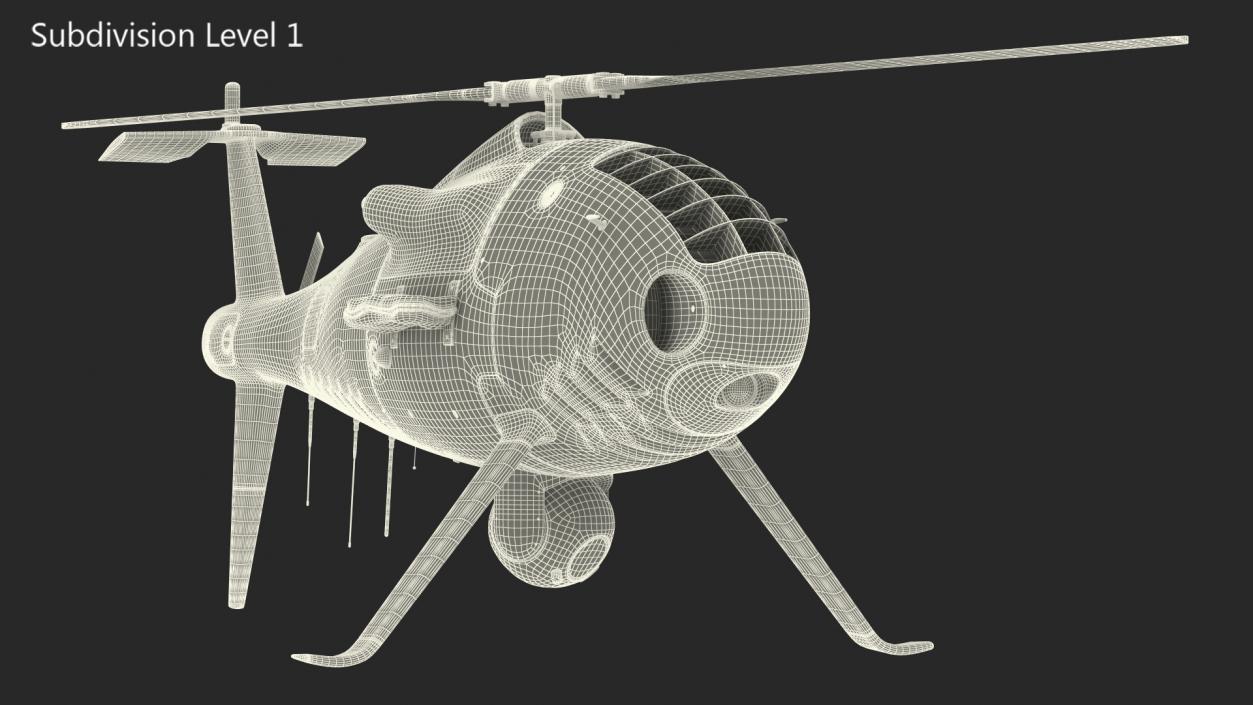 Schiebel Camcopter S100 UAV Finnish Coast Guard Rigged 3D model