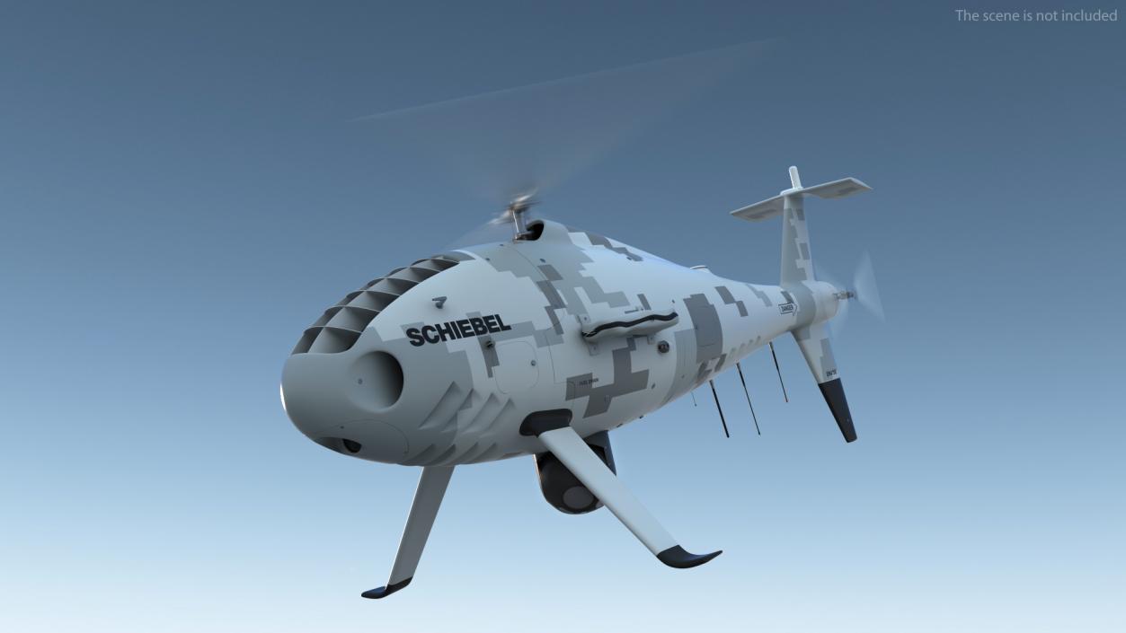 Schiebel Camcopter S100 UAV Finnish Coast Guard Rigged 3D model